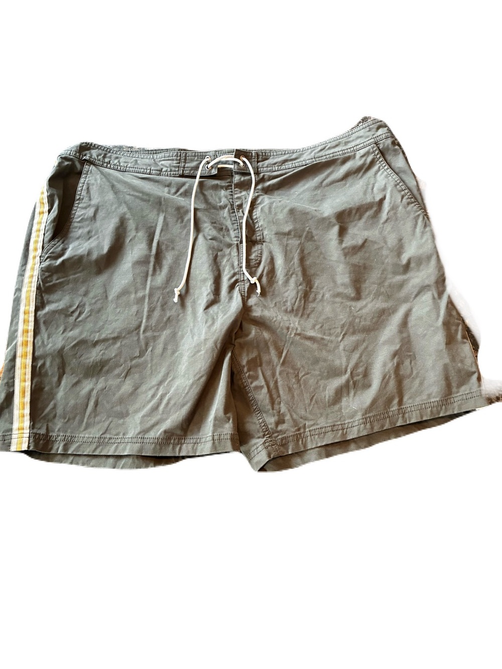 Kanvas by Katin Heritage Board Shorts Men’s 40 Olive Green Retro Stripe Surf